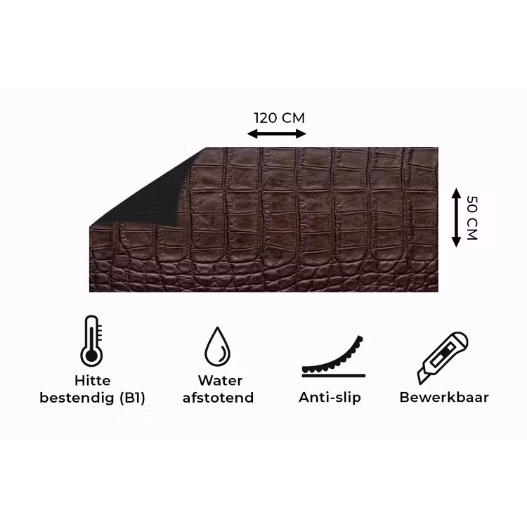 Keukenloper - Krokodil - Leer - Bruin — 5