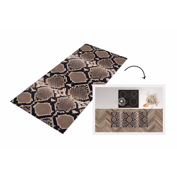Keukenloper - Slangenprint - Python - Bruin — 1