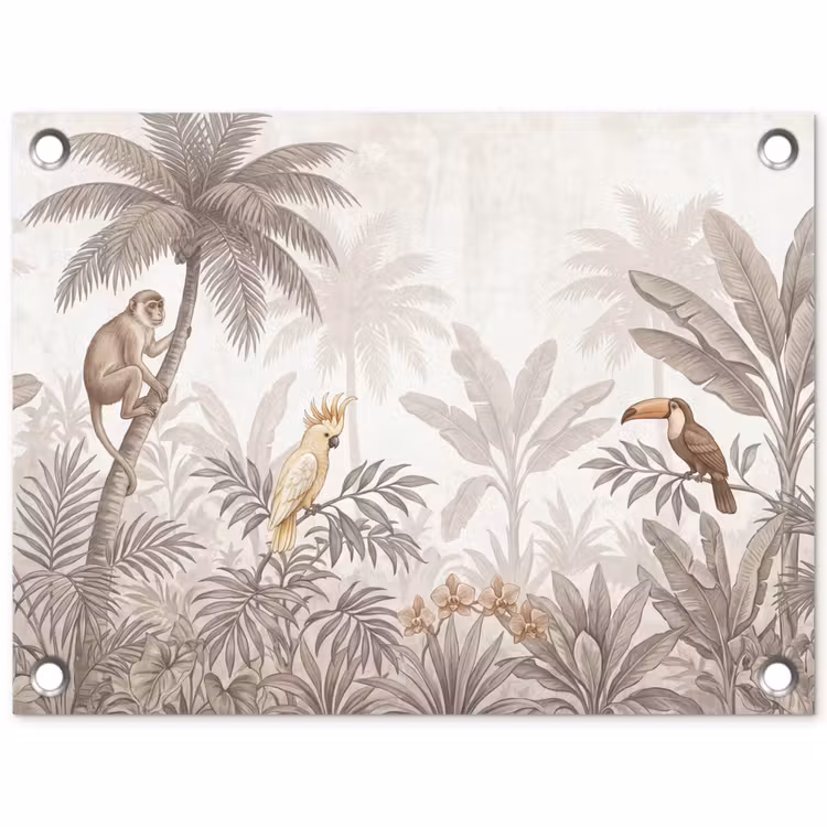 Tuinposter - Jungle - Dieren - Palmbomen — 1