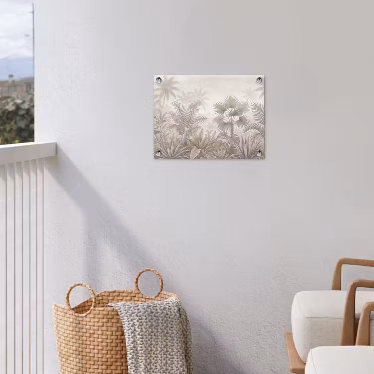 Tuinposter - Jungle - Tropisch - Natuur -Vintage - Beige — 3