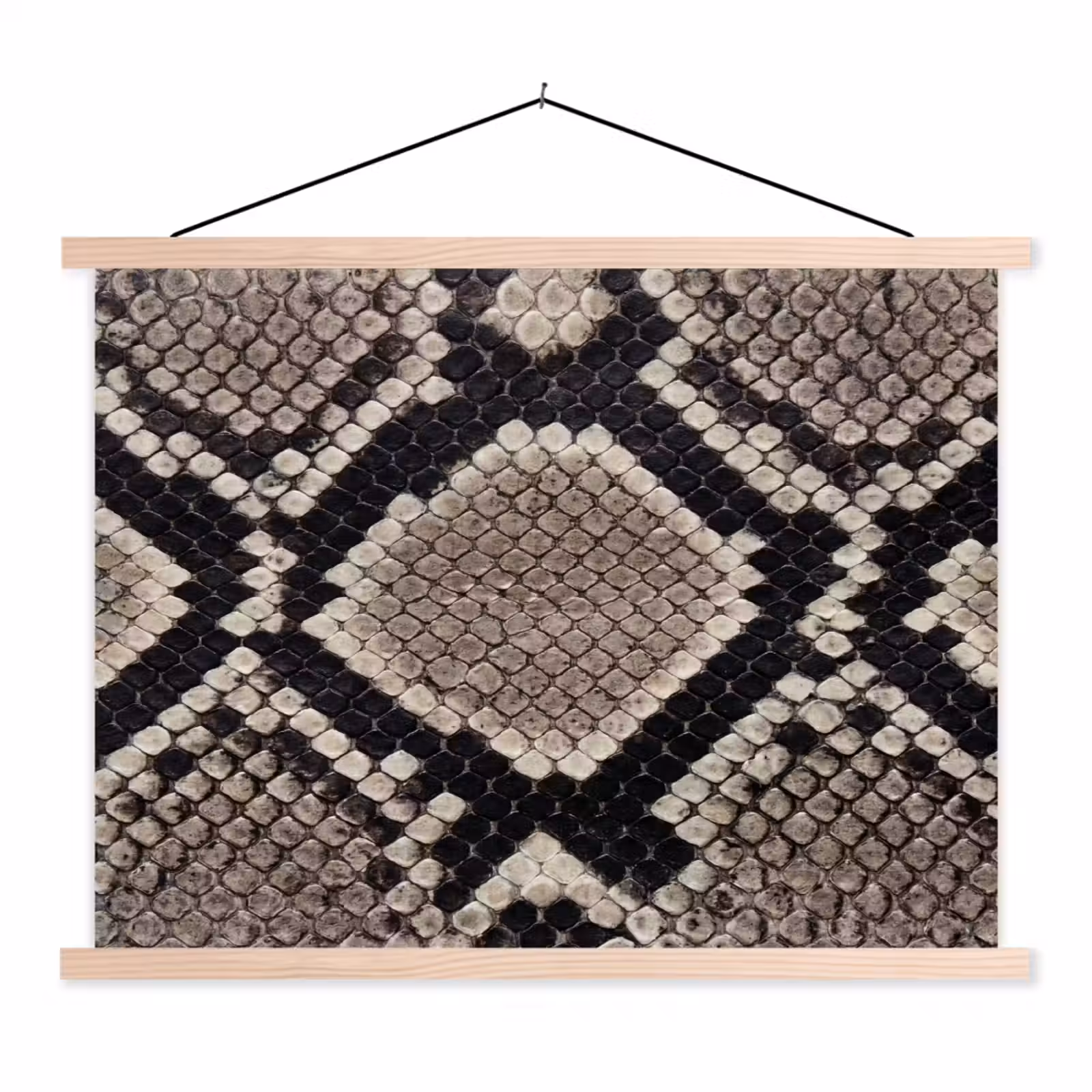Schoolplaat - Slangenleer - Patroon - Beige — 1