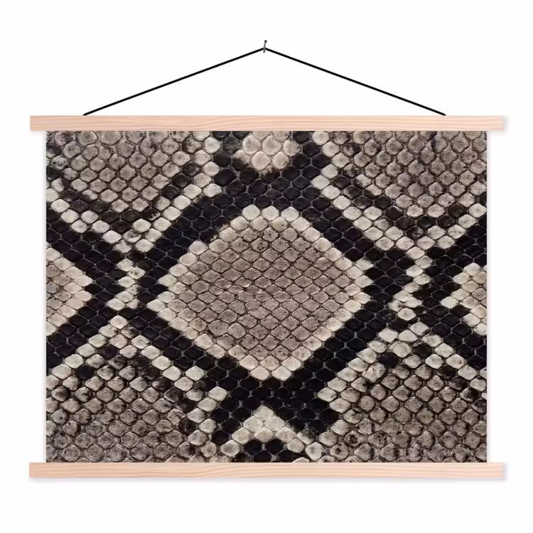 Schoolplaat - Slangenleer - Patroon - Beige — 1