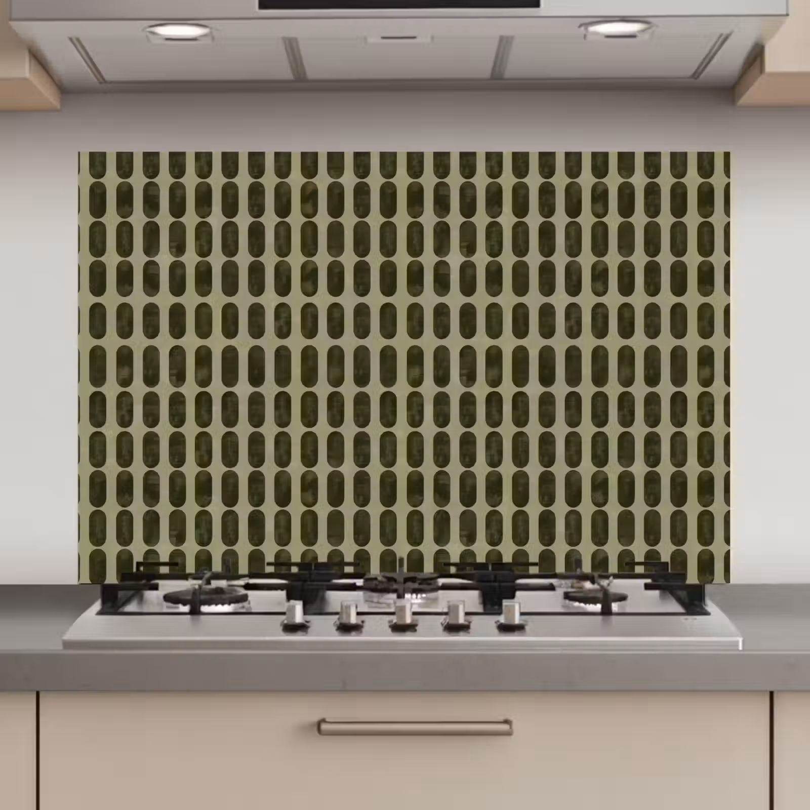 Spatscherm keuken - Ritmisch - Effect - Groen — 1