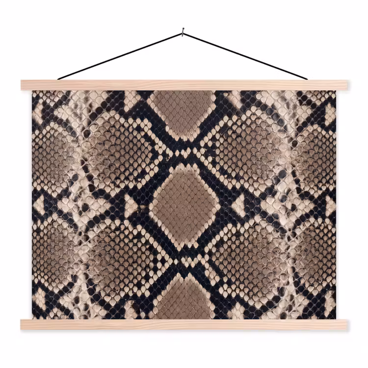 Schoolplaat - Slangenprint - Python - Bruin — 1