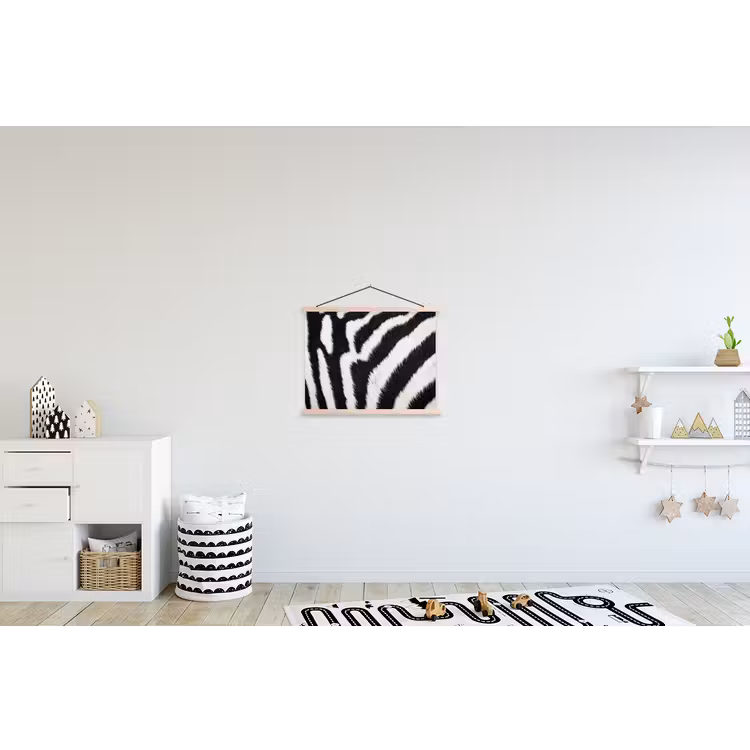 Schoolplaat - Zebra - Vacht - Klassiek - Zwart - Wit — 3