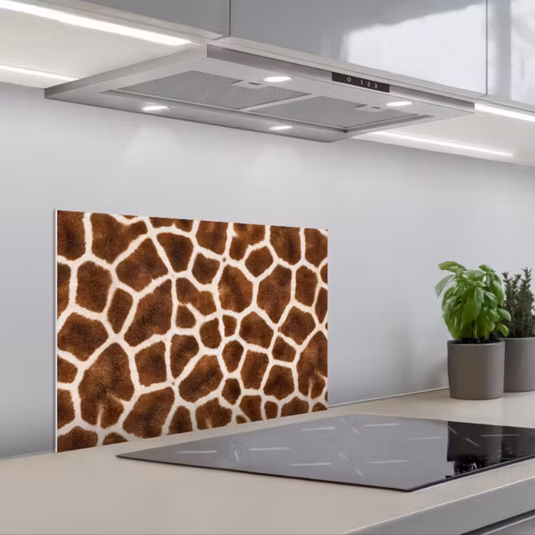 Spatscherm keuken - Giraf - Vacht - Klassiek - Bruin — 5