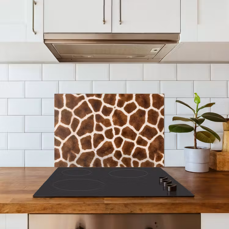 Spatscherm keuken - Giraf - Vacht - Klassiek - Bruin — 6