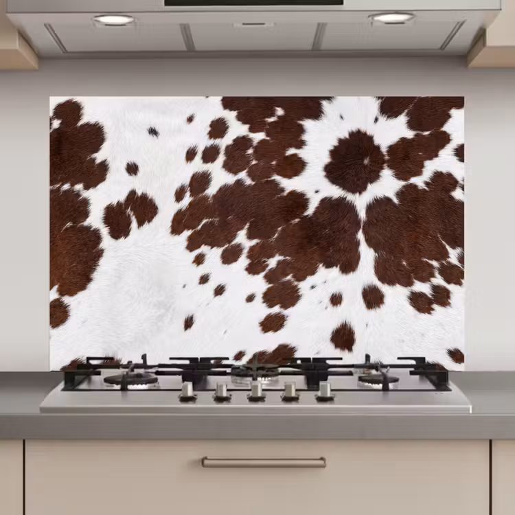 Spatscherm keuken - Koeienhuid - Klassiek - Bruin — 1