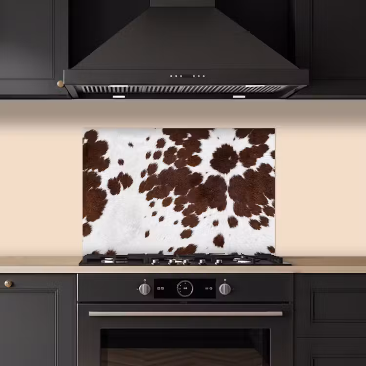 Spatscherm keuken - Koeienhuid - Klassiek - Bruin — 2