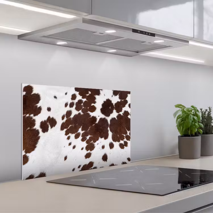 Spatscherm keuken - Koeienhuid - Klassiek - Bruin — 5