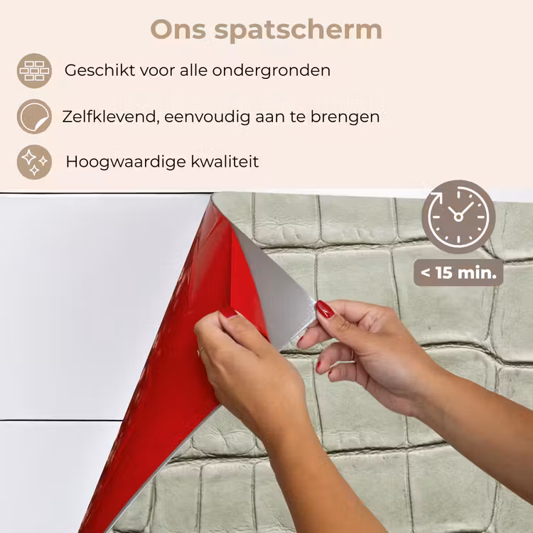 Spatscherm keuken - Krokodillenleer - Schubben - Groen — 4