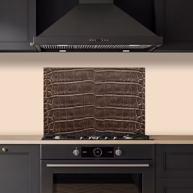 Spatscherm keuken - Leer - Krokodil - Mat — 2