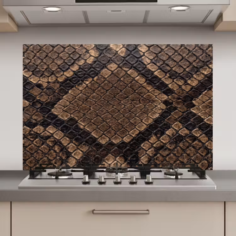 Spatscherm keuken - Python - Schubben - Brons — 1