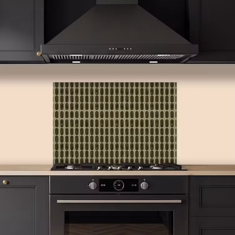 Spatscherm keuken - Ritmisch - Effect - Groen — 2