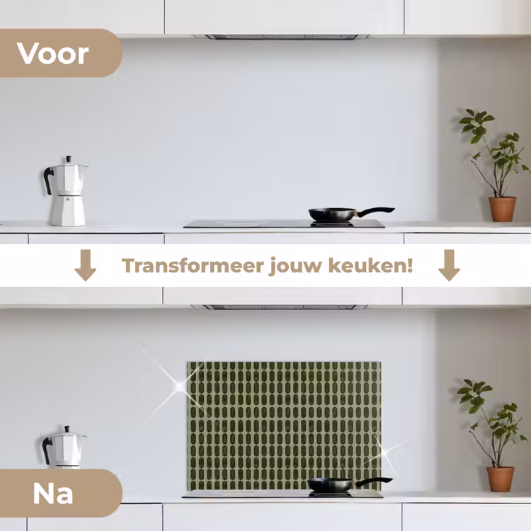 Spatscherm keuken - Ritmisch - Effect - Groen — 3