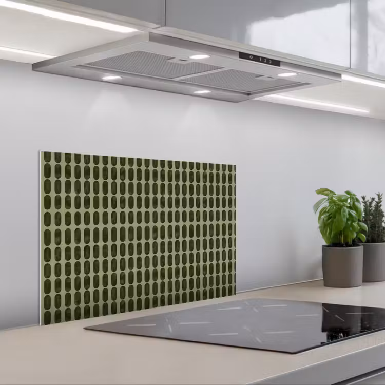 Spatscherm keuken - Ritmisch - Effect - Groen — 5