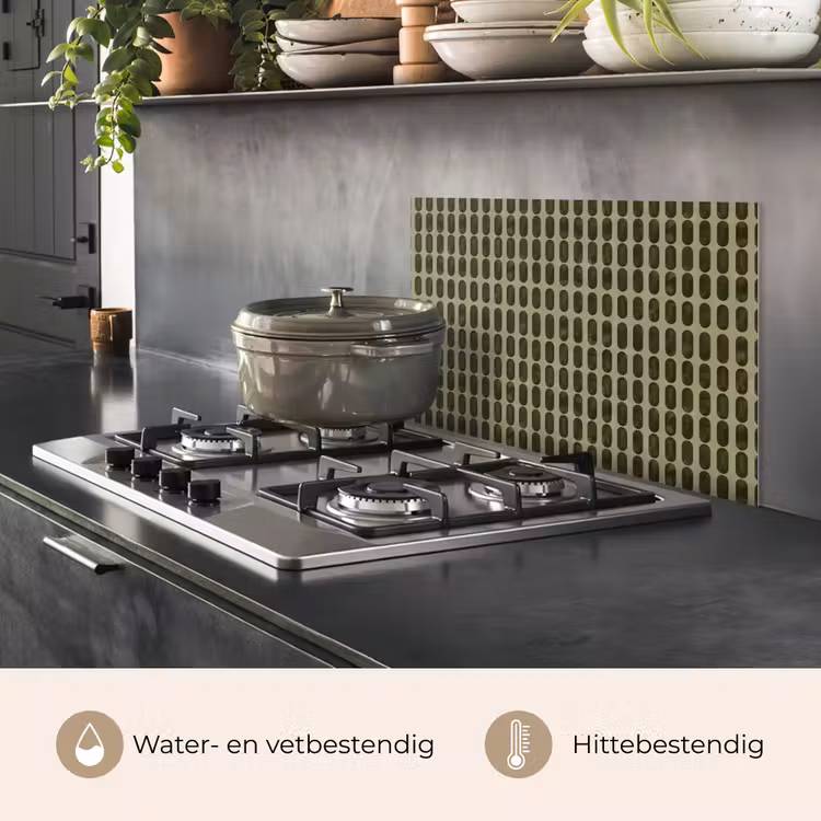 Spatscherm keuken - Ritmisch - Effect - Groen — 7