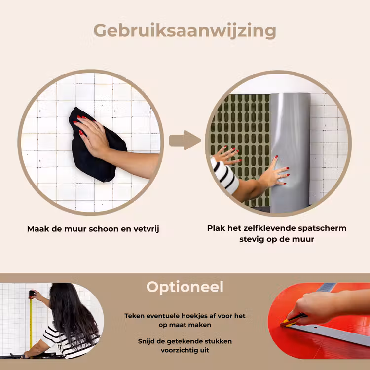 Spatscherm keuken - Ritmisch - Effect - Groen — 8
