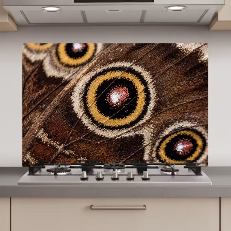 Spatscherm keuken - Vlinder - Vleugel - Abstract — 1