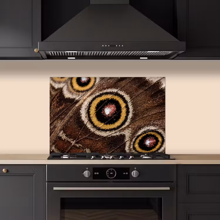 Spatscherm keuken - Vlinder - Vleugel - Abstract — 2