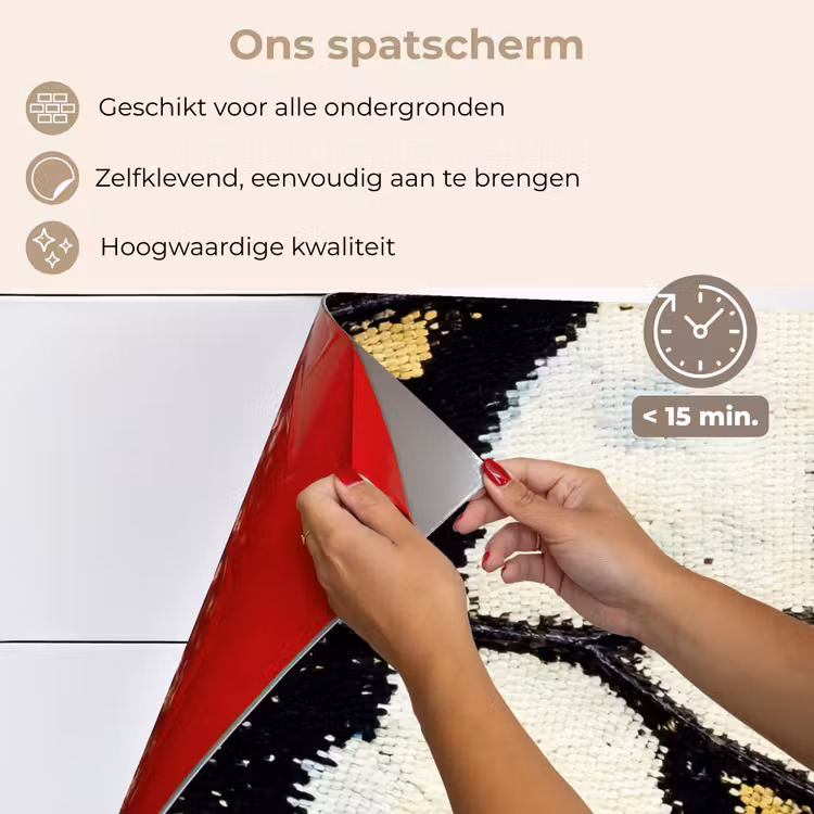 Spatscherm keuken - Vlinder - Vleugel - Geel — 4