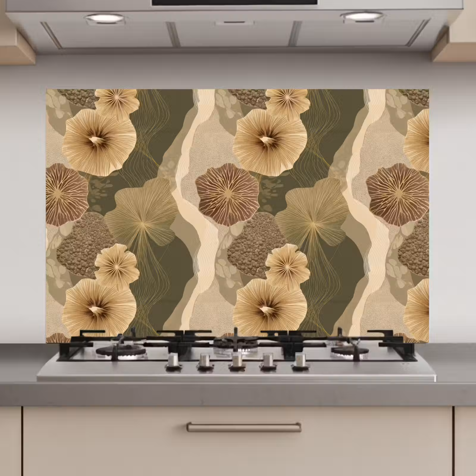 Spatscherm keuken - Abstract - Modern - Groen — 1