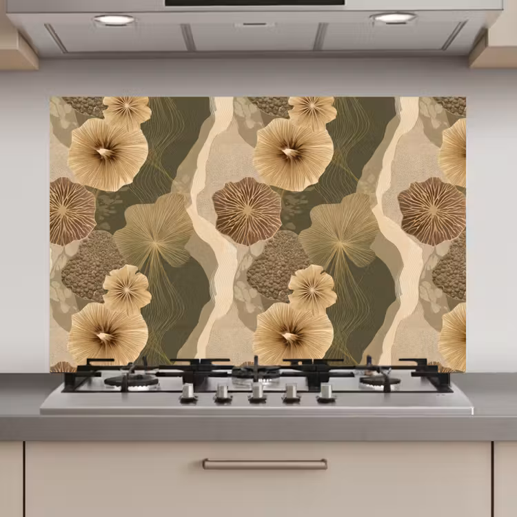 Spatscherm keuken - Abstract - Modern - Groen — 1
