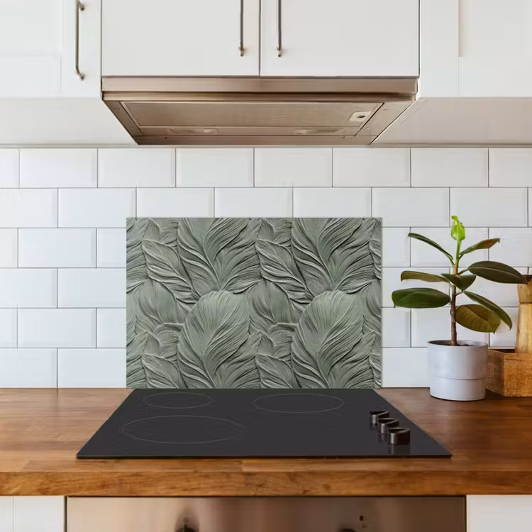 Spatscherm keuken - Bladeren - Textuur - Groen — 6