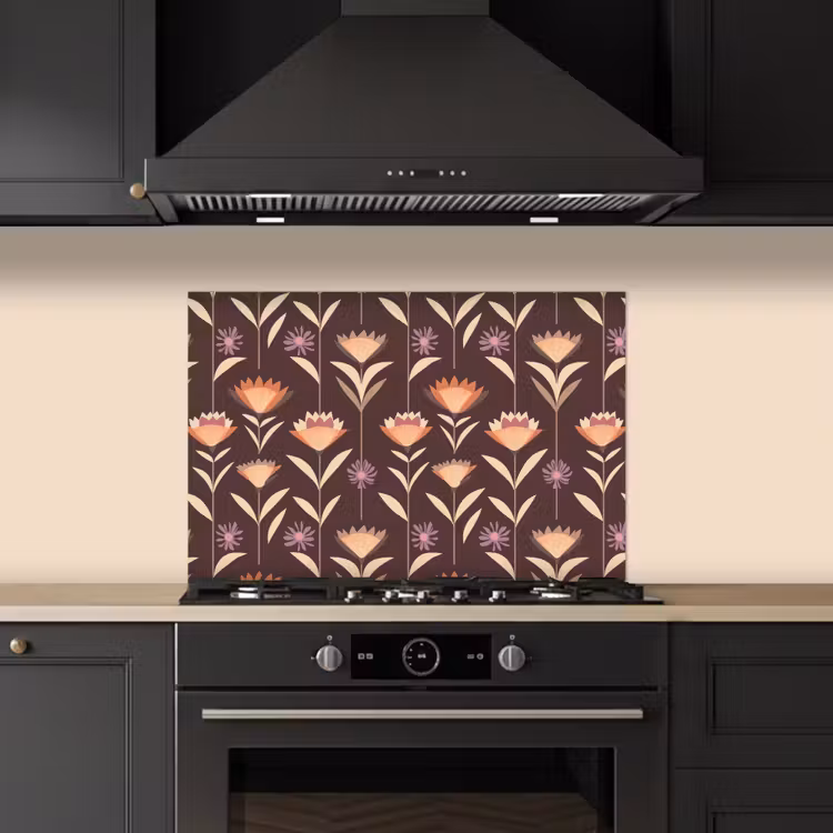 Spatscherm keuken - Elegant - Retro - Bruin — 2