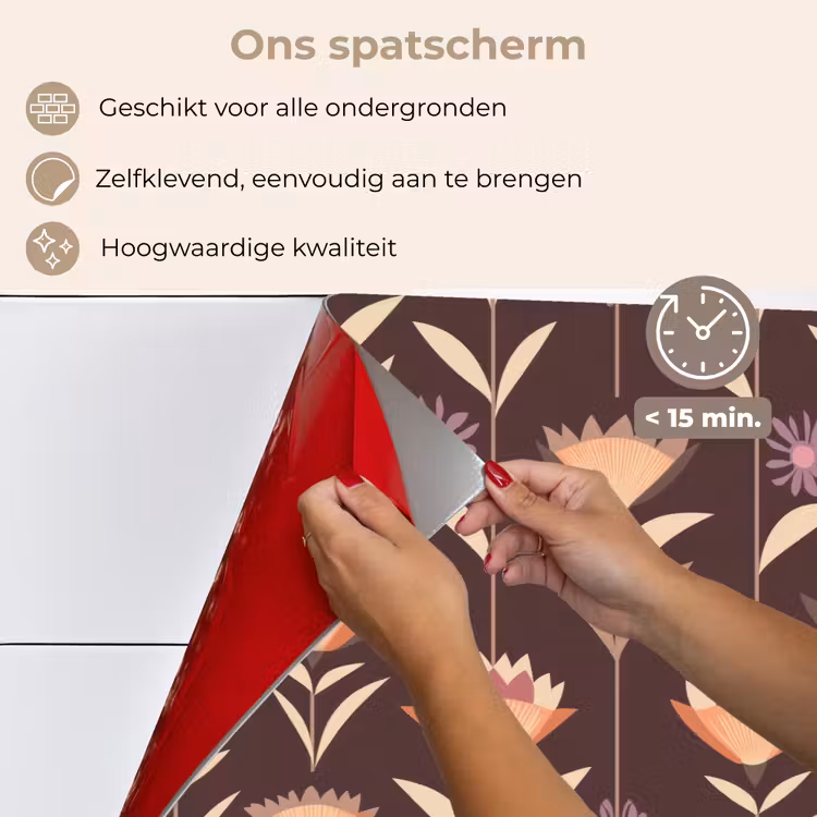 Spatscherm keuken - Elegant - Retro - Bruin — 4