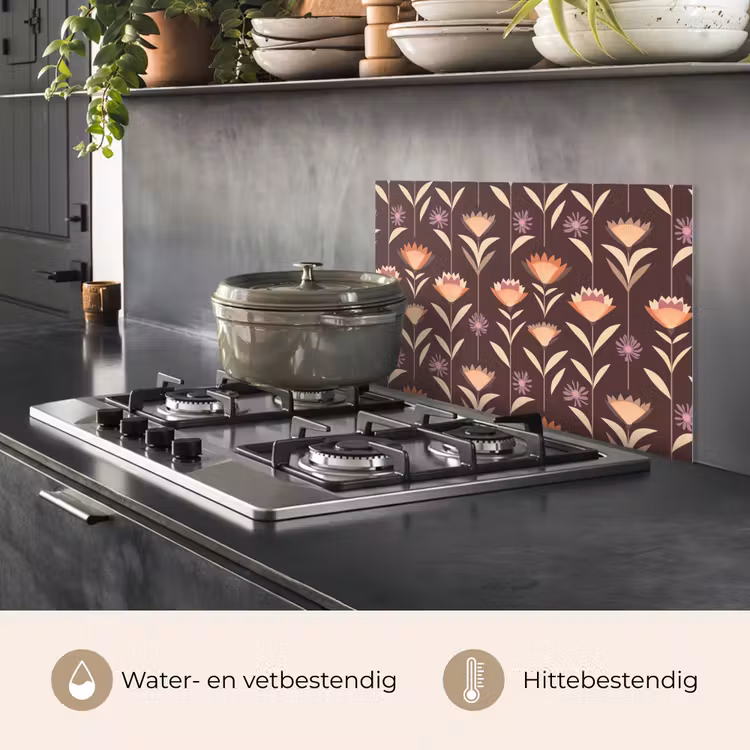 Spatscherm keuken - Elegant - Retro - Bruin — 7