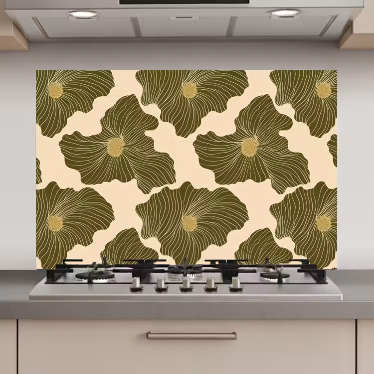 Spatscherm keuken - Modern - Abstract - Groen — 1