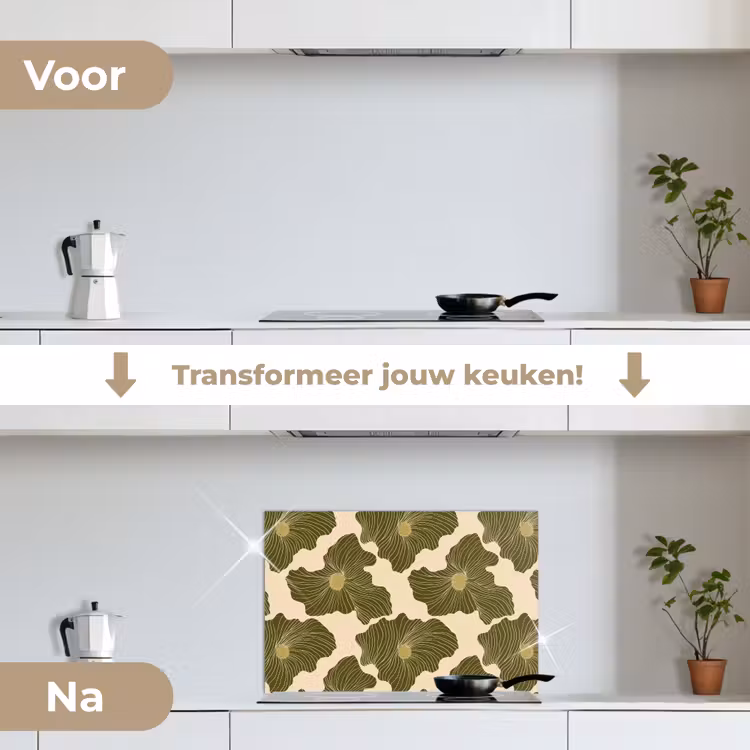 Spatscherm keuken - Modern - Abstract - Groen — 3
