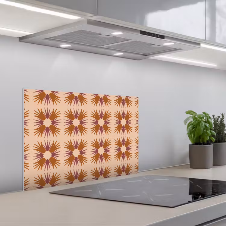 Spatscherm keuken - Ornament - Patroon - Oker — 5