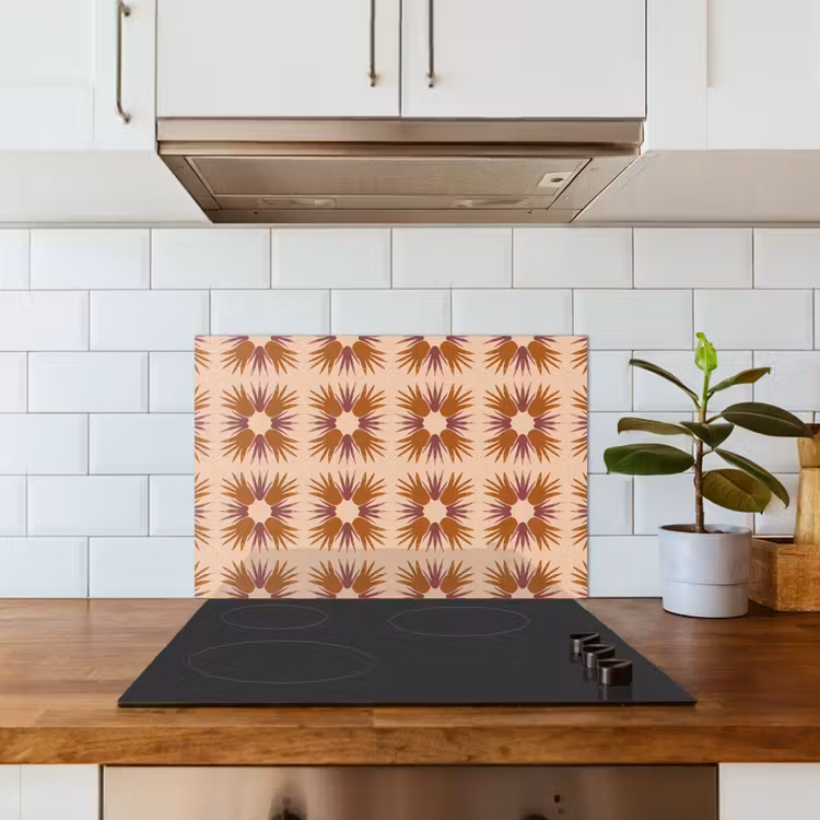 Spatscherm keuken - Ornament - Patroon - Oker — 6