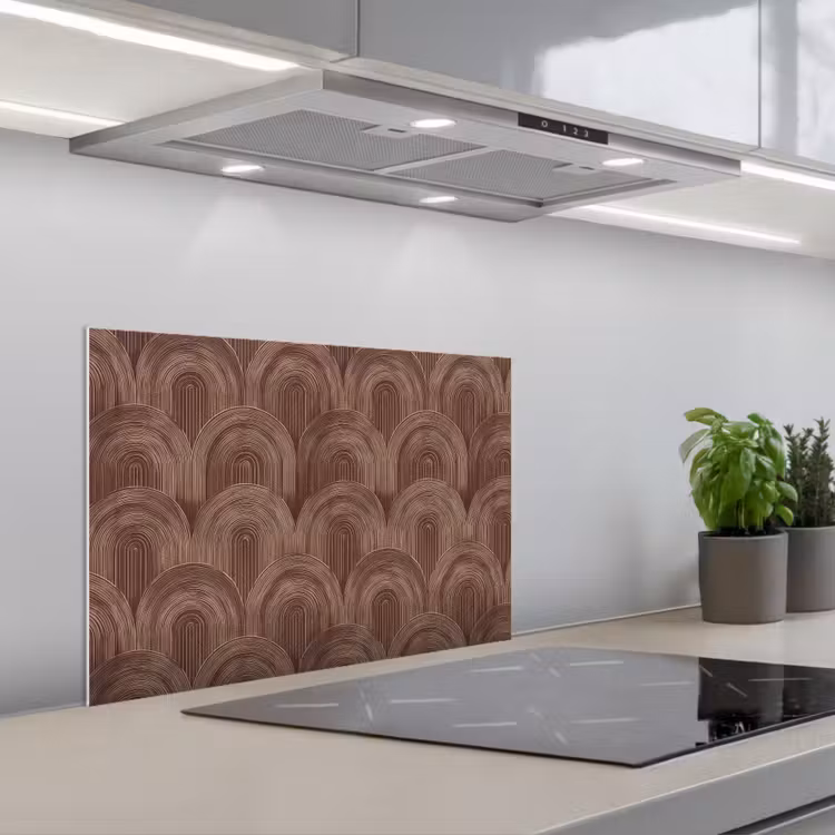 Spatscherm keuken - Ritmisch - Effect - Bruin — 5