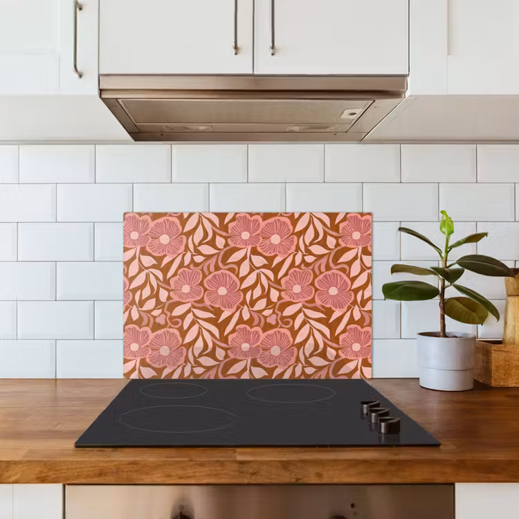 Spatscherm keuken - Sfeer - Bloemen - Roze — 6