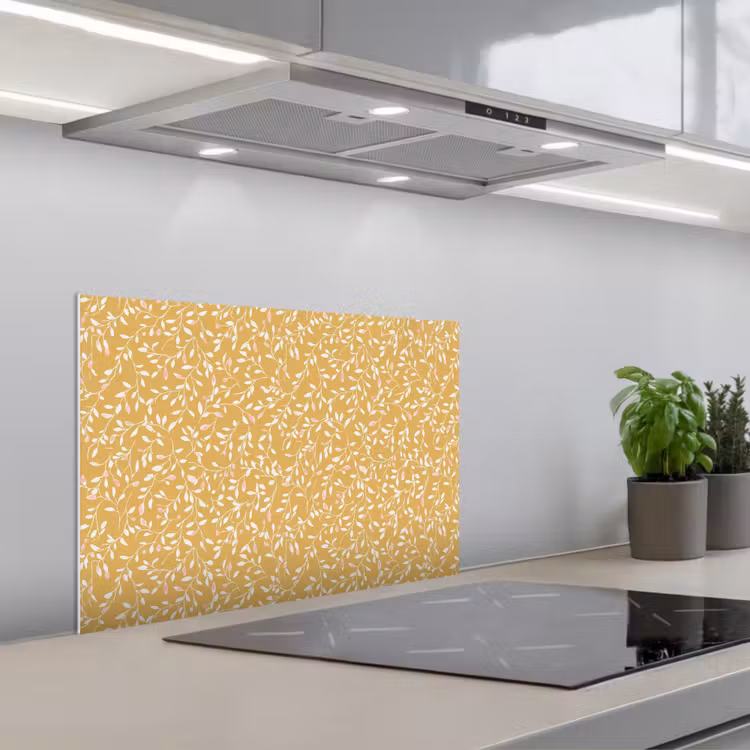 Spatscherm keuken - Takjes - Patroon - Oker — 5
