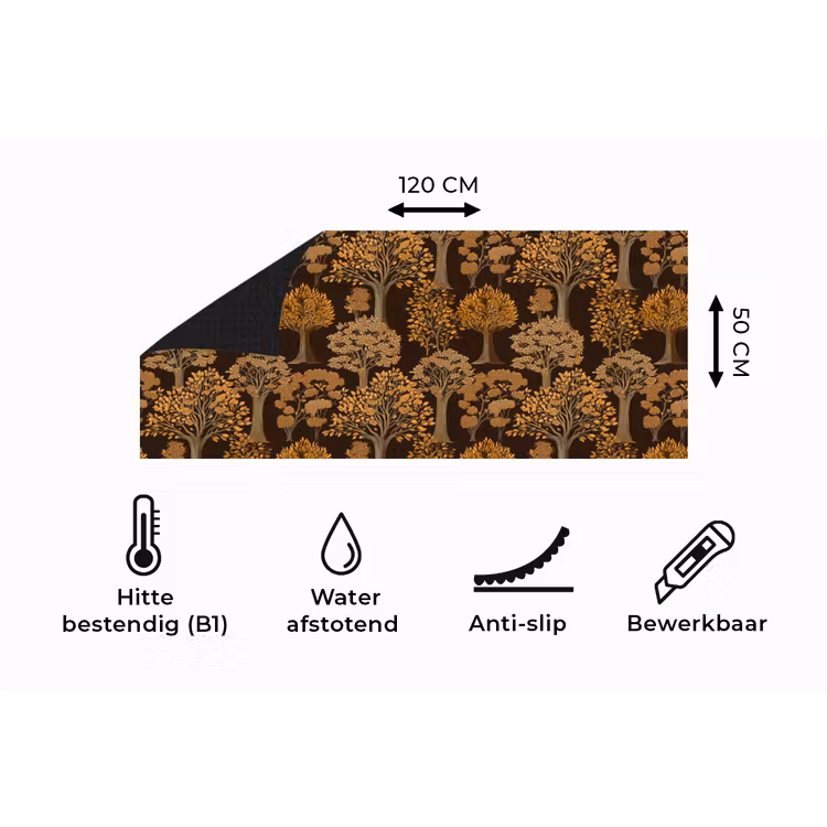 Keukenloper - Bomen - Patroon - Bruin — 5