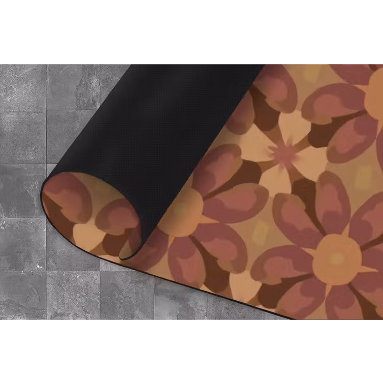 Keukenloper - Retro - Bloemen - Bruin — 4