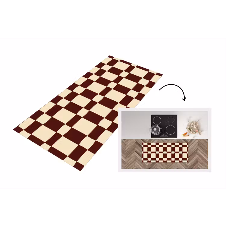 Keukenloper - Retro - Patroon - Bruin — 1