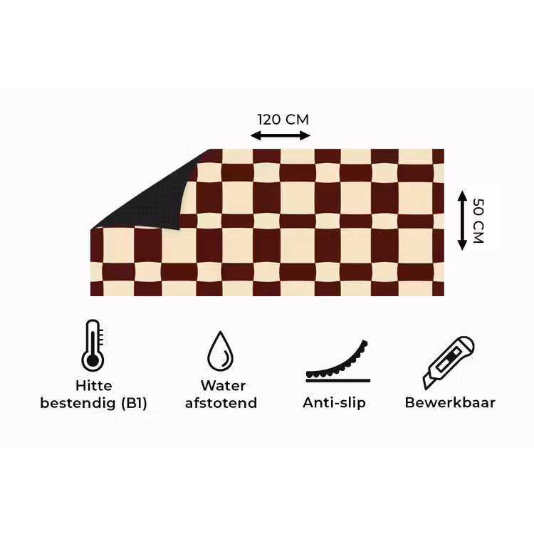 Keukenloper - Retro - Patroon - Bruin — 5