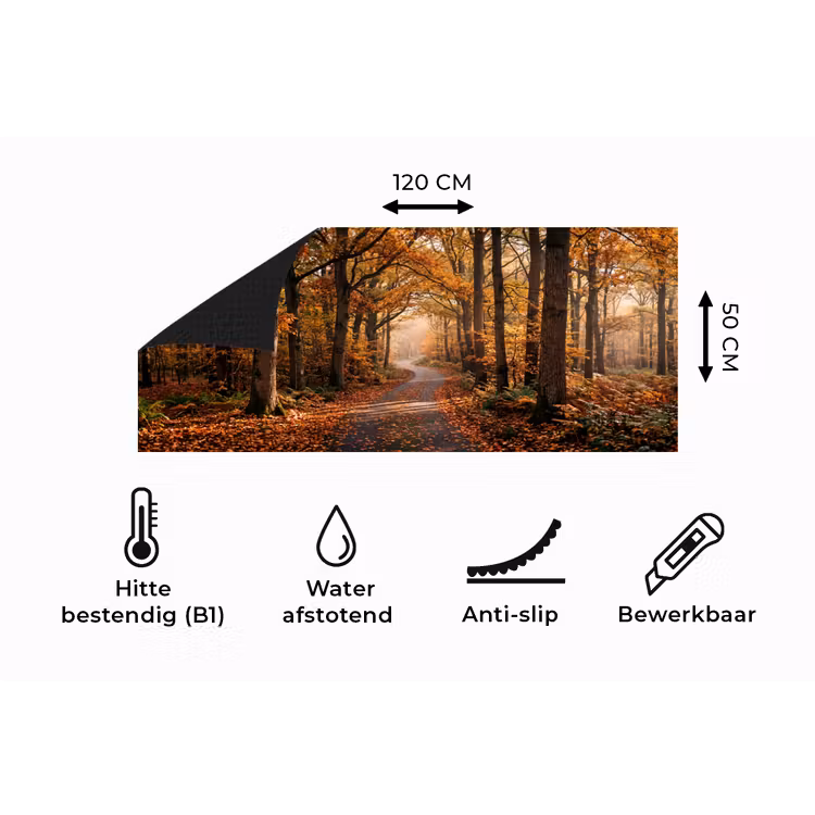 Keukenloper - Bospad - Herfstbos - Bladeren - Oranje - Nostalgisch — 5