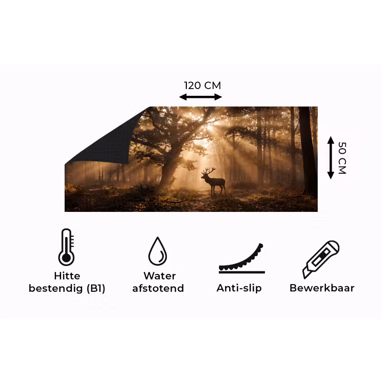 Keukenloper - Hert - Bos - Mistig - Natuur - Goud — 5