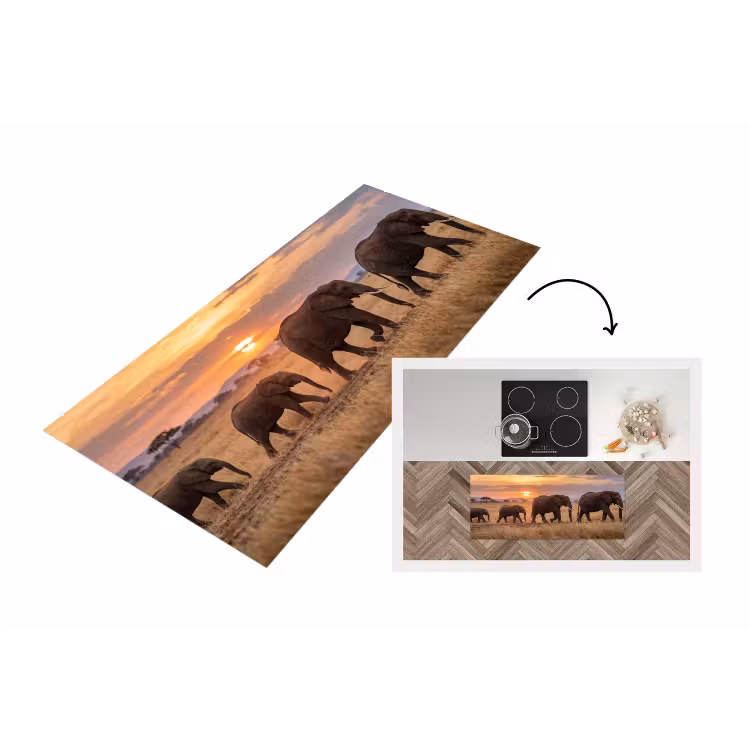 Keukenloper - Olifanten - Savanne - Zonsondergang - Afrika - Warm — 1