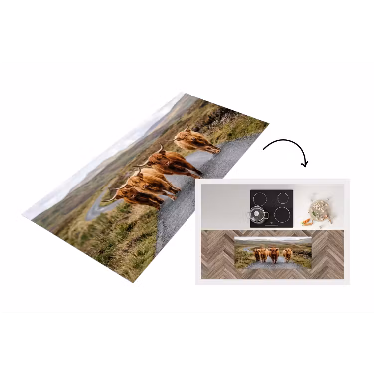 Keukenloper - Schotse Hooglanders - Weg - Landschap - Kudde — 1