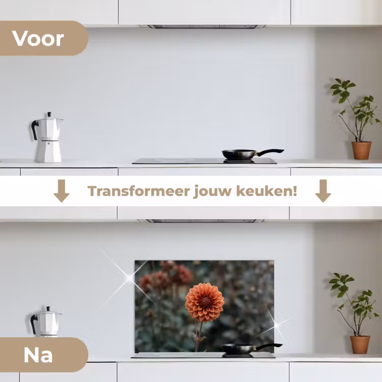 Spatscherm keuken - Dahlia - Bloem - Natuur - Sfeervol — 3