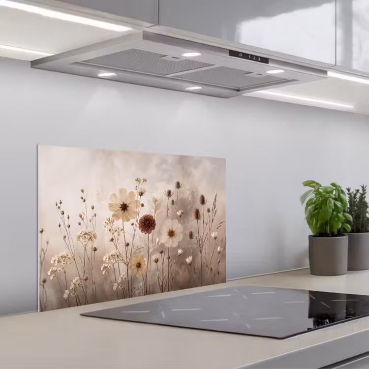 Spatscherm keuken - Wilde bloemen - Botanisch - Vintage - Natuur - Rustiek — 5