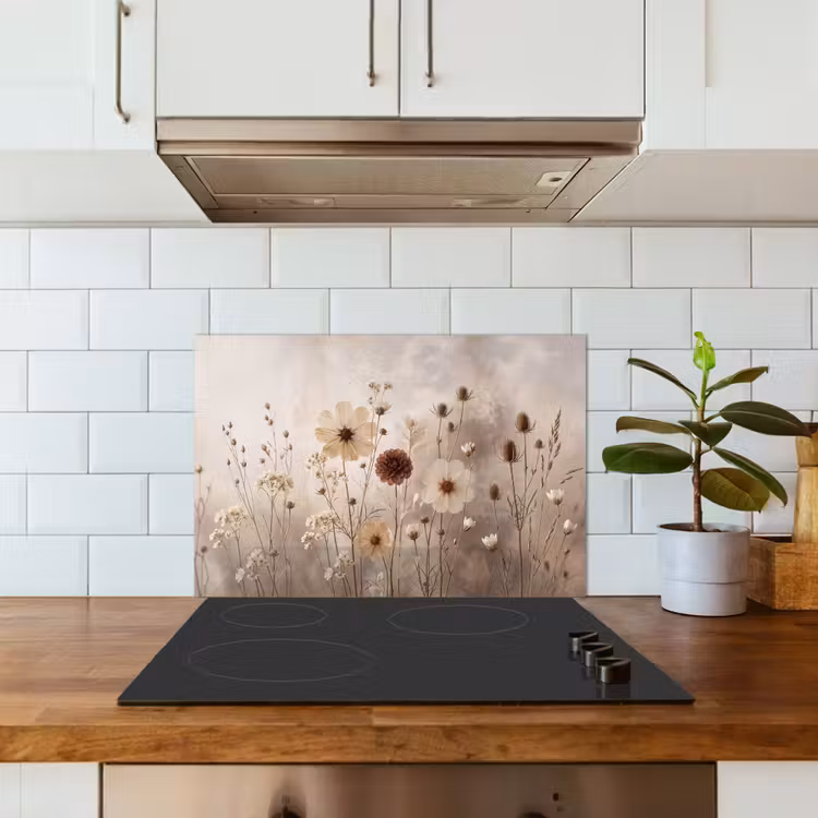 Spatscherm keuken - Wilde bloemen - Botanisch - Vintage - Natuur - Rustiek — 6