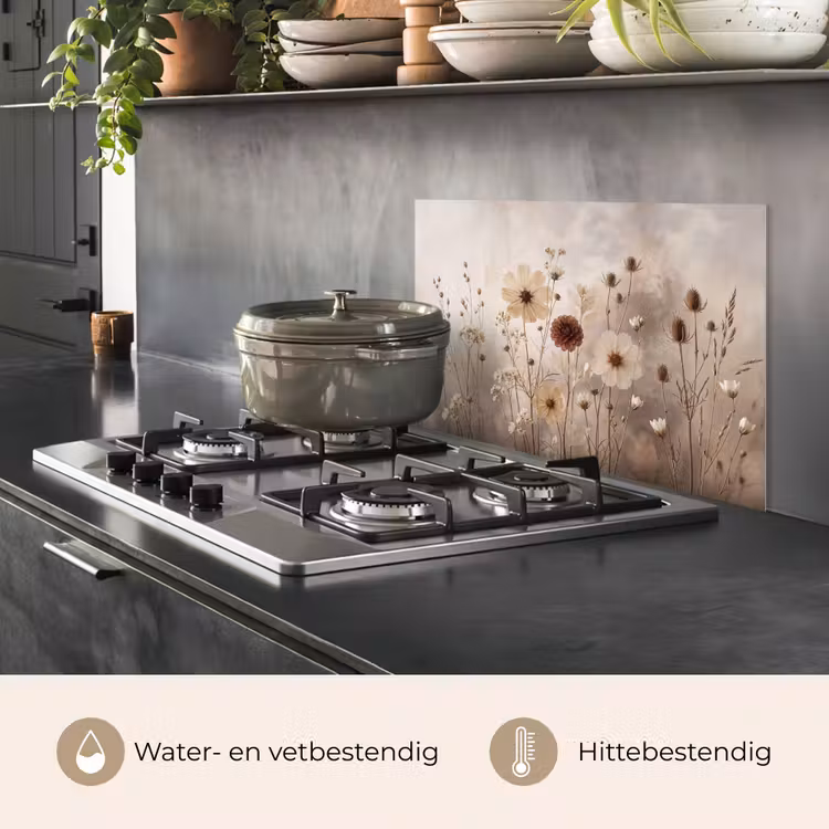 Spatscherm keuken - Wilde bloemen - Botanisch - Vintage - Natuur - Rustiek — 7